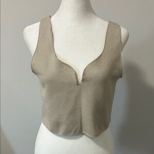 Zara Knit Crop Top Size Large